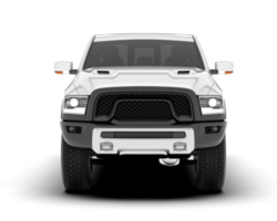 White pickup truck isolated on transparent background. 3d rendering - illustration png