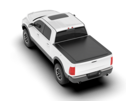 White pickup truck isolated on transparent background. 3d rendering - illustration png