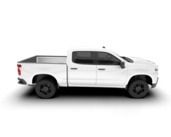 White pickup truck isolated on transparent background. 3d rendering - illustration png