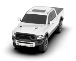 White pickup truck isolated on transparent background. 3d rendering - illustration png