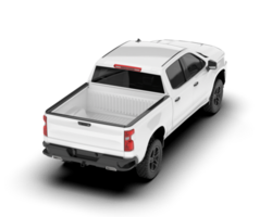 White pickup truck isolated on transparent background. 3d rendering - illustration png