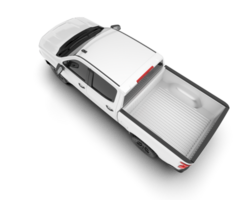 White pickup truck isolated on transparent background. 3d rendering - illustration png