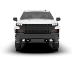 White pickup truck isolated on transparent background. 3d rendering - illustration png