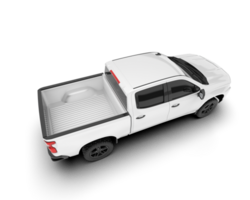 blanc ramasser un camion isolé sur transparent Contexte. 3d le rendu - illustration png