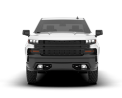 White pickup truck isolated on transparent background. 3d rendering - illustration png