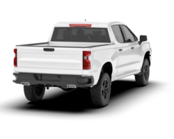 White pickup truck isolated on transparent background. 3d rendering - illustration png