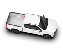 White pickup truck isolated on transparent background. 3d rendering - illustration png