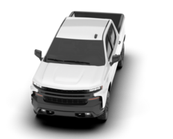 White pickup truck isolated on transparent background. 3d rendering - illustration png