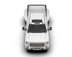 White pickup truck isolated on transparent background. 3d rendering - illustration png