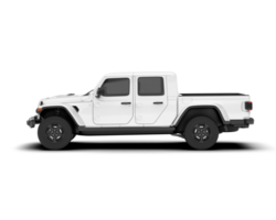 White pickup truck isolated on transparent background. 3d rendering - illustration png