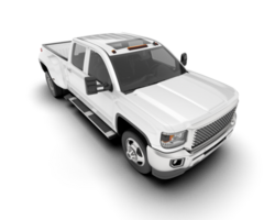 White pickup truck isolated on transparent background. 3d rendering - illustration png