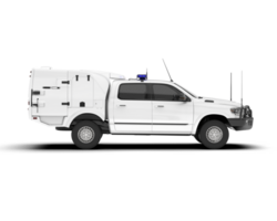 White pickup truck isolated on transparent background. 3d rendering - illustration png