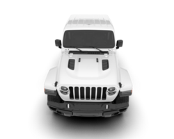 White pickup truck isolated on transparent background. 3d rendering - illustration png