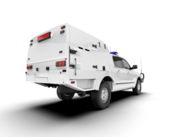 White pickup truck isolated on transparent background. 3d rendering - illustration png