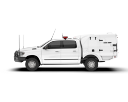 White pickup truck isolated on transparent background. 3d rendering - illustration png