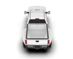 White pickup truck isolated on transparent background. 3d rendering - illustration png