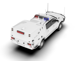 White pickup truck isolated on transparent background. 3d rendering - illustration png