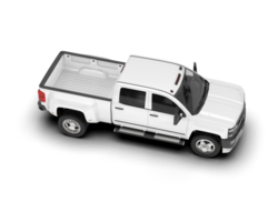 White pickup truck isolated on transparent background. 3d rendering - illustration png