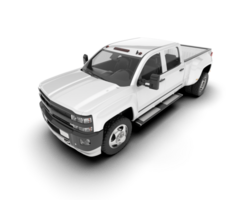 vit plocka upp lastbil isolerat på transparent bakgrund. 3d tolkning - illustration png