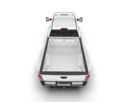 White pickup truck isolated on transparent background. 3d rendering - illustration png