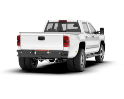 White pickup truck isolated on transparent background. 3d rendering - illustration png