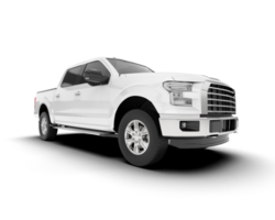 White pickup truck isolated on transparent background. 3d rendering - illustration png