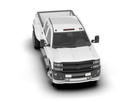 White pickup truck isolated on transparent background. 3d rendering - illustration png