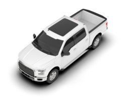 White pickup truck isolated on transparent background. 3d rendering - illustration png