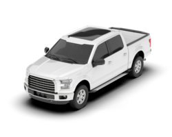 White pickup truck isolated on transparent background. 3d rendering - illustration png