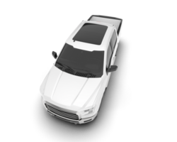 White pickup truck isolated on transparent background. 3d rendering - illustration png