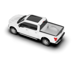 White pickup truck isolated on transparent background. 3d rendering - illustration png