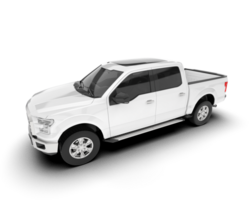 White pickup truck isolated on transparent background. 3d rendering - illustration png