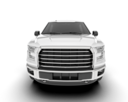 White pickup truck isolated on transparent background. 3d rendering - illustration png