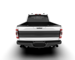 White pickup truck isolated on transparent background. 3d rendering - illustration png