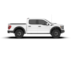 White pickup truck isolated on transparent background. 3d rendering - illustration png