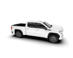 White pickup truck isolated on transparent background. 3d rendering - illustration png