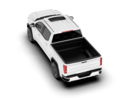 White pickup truck isolated on transparent background. 3d rendering - illustration png