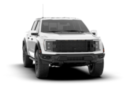White pickup truck isolated on transparent background. 3d rendering - illustration png