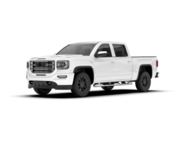 White pickup truck isolated on transparent background. 3d rendering - illustration png