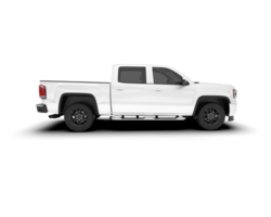 White pickup truck isolated on transparent background. 3d rendering - illustration png