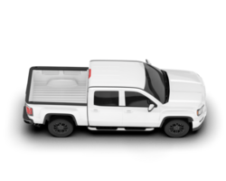 White pickup truck isolated on transparent background. 3d rendering - illustration png