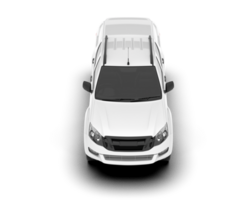 White pickup truck isolated on transparent background. 3d rendering - illustration png