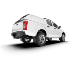 White pickup truck isolated on transparent background. 3d rendering - illustration png