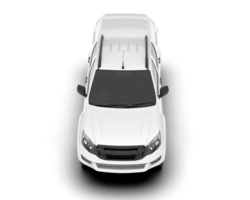 White pickup truck isolated on transparent background. 3d rendering - illustration png