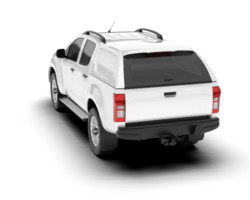 White pickup truck isolated on transparent background. 3d rendering - illustration png