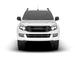 White pickup truck isolated on transparent background. 3d rendering - illustration png