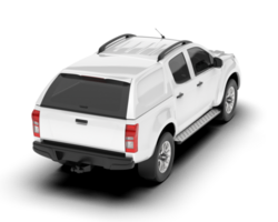 White pickup truck isolated on transparent background. 3d rendering - illustration png