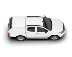 White pickup truck isolated on transparent background. 3d rendering - illustration png