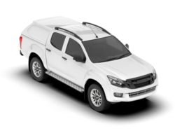 White pickup truck isolated on transparent background. 3d rendering - illustration png