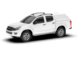 White pickup truck isolated on transparent background. 3d rendering - illustration png